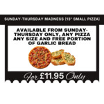 Sunday-Thursday Madness (13" Small Pizza)
