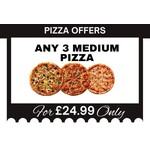 Any 3 Medium Pizza